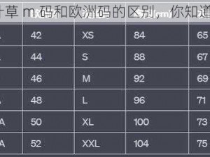 嫩叶草 m 码和欧洲码的区别，你知道吗？