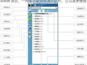 WWW 黄皮，一种多功能网络通讯软件，让沟通更便捷