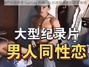 国产中国男男 GayGay 视频：让你感受真实的男男情感