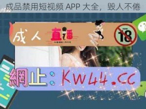 成品禁用短视频 APP 大全，毁人不倦