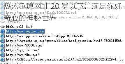 热热色原网址 20 岁以下：满足你好奇心的神秘世界