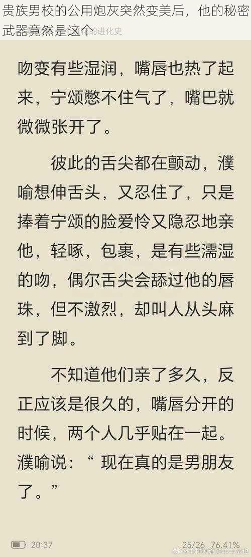 贵族男校的公用炮灰突然变美后，他的秘密武器竟然是这个