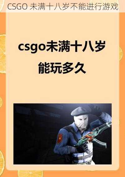 CSGO 未满十八岁不能进行游戏