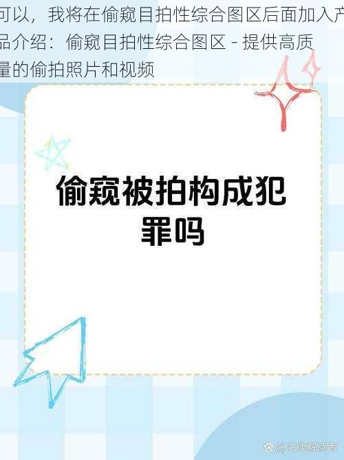 可以，我将在偷窥目拍性综合图区后面加入产品介绍：偷窥目拍性综合图区 - 提供高质量的偷拍照片和视频