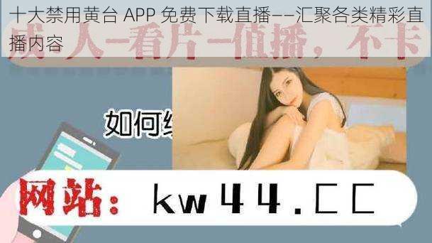 十大禁用黄台 APP 免费下载直播——汇聚各类精彩直播内容