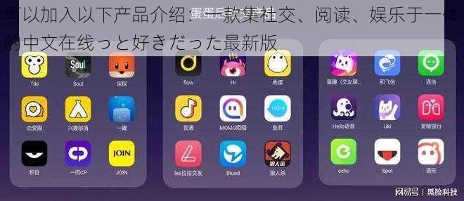 可以加入以下产品介绍：一款集社交、阅读、娱乐于一体的中文在线っと好きだった最新版