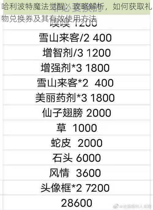 哈利波特魔法觉醒：攻略解析，如何获取礼物兑换券及其有效使用方法