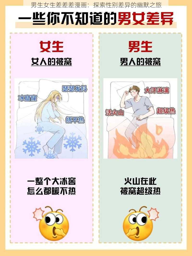 男生女生差差差漫画：探索性别差异的幽默之旅